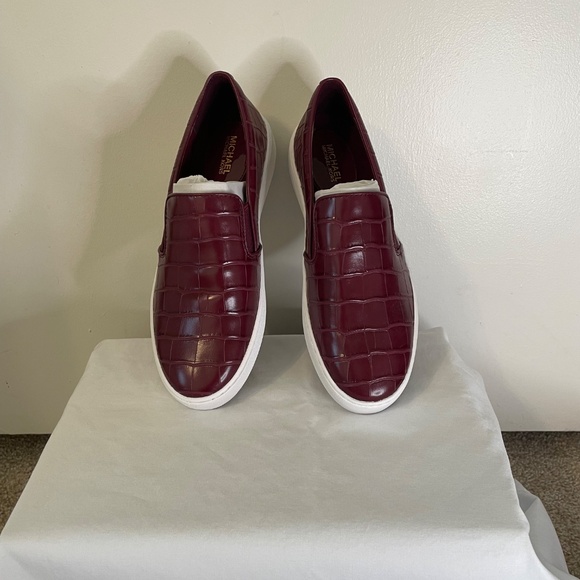 Michael Kors-Keaton Crocodile Embossed Slip On Sneakers-US Size 7.5M-New w/o Box - Picture 2 of 11